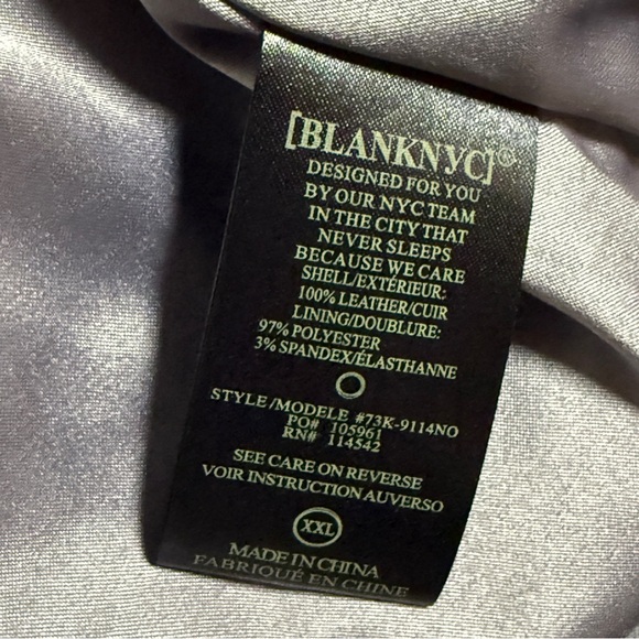 Blank NYC Suede Leather Moto Jacket Brown Asymmetrical Moto Women's Size XXL - Picture 6 of 10